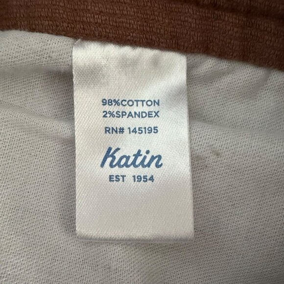 Katin Corduroy Local Short Brown Men's Large Drawstring Pockets Casual Comfort - Picture 9 of 11